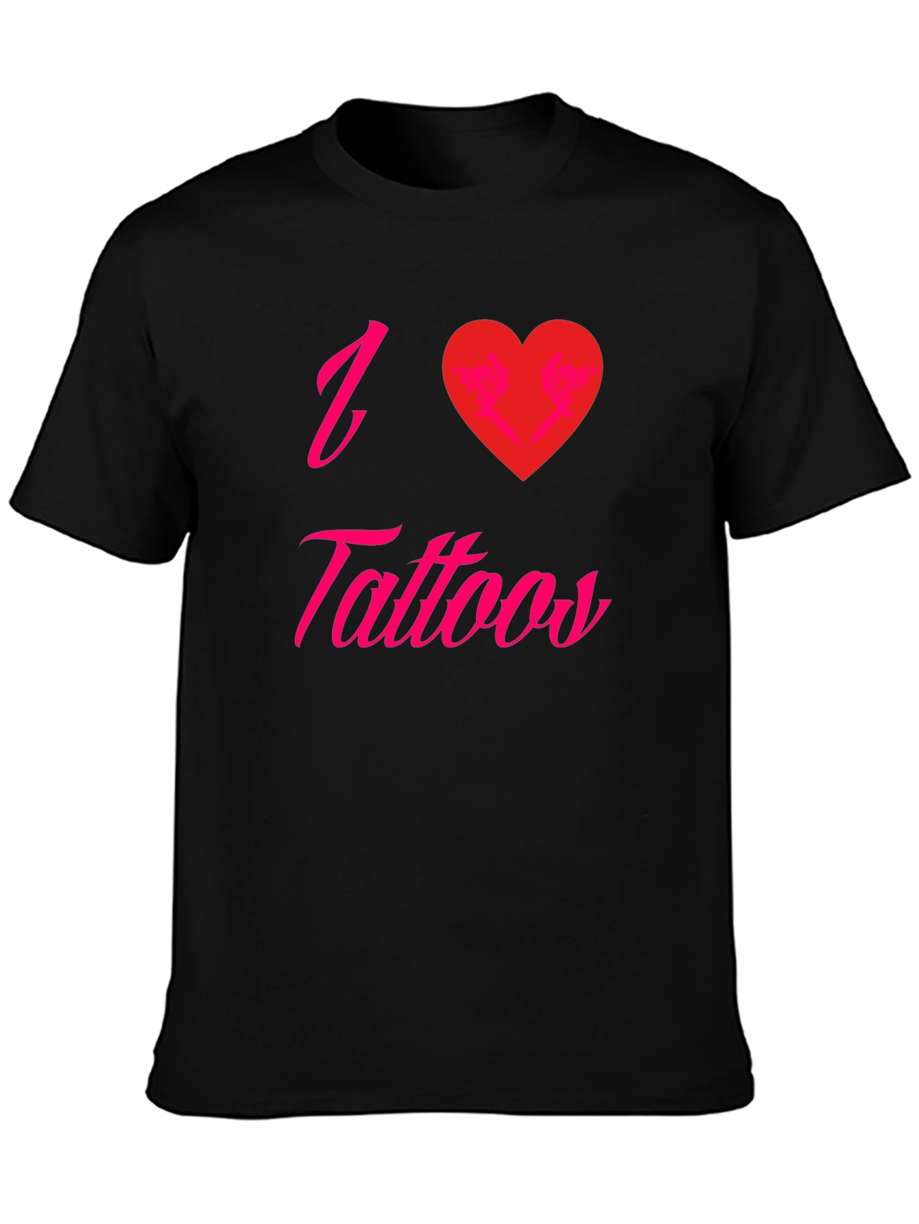 I Love Tattoos Graphic Tee - Black