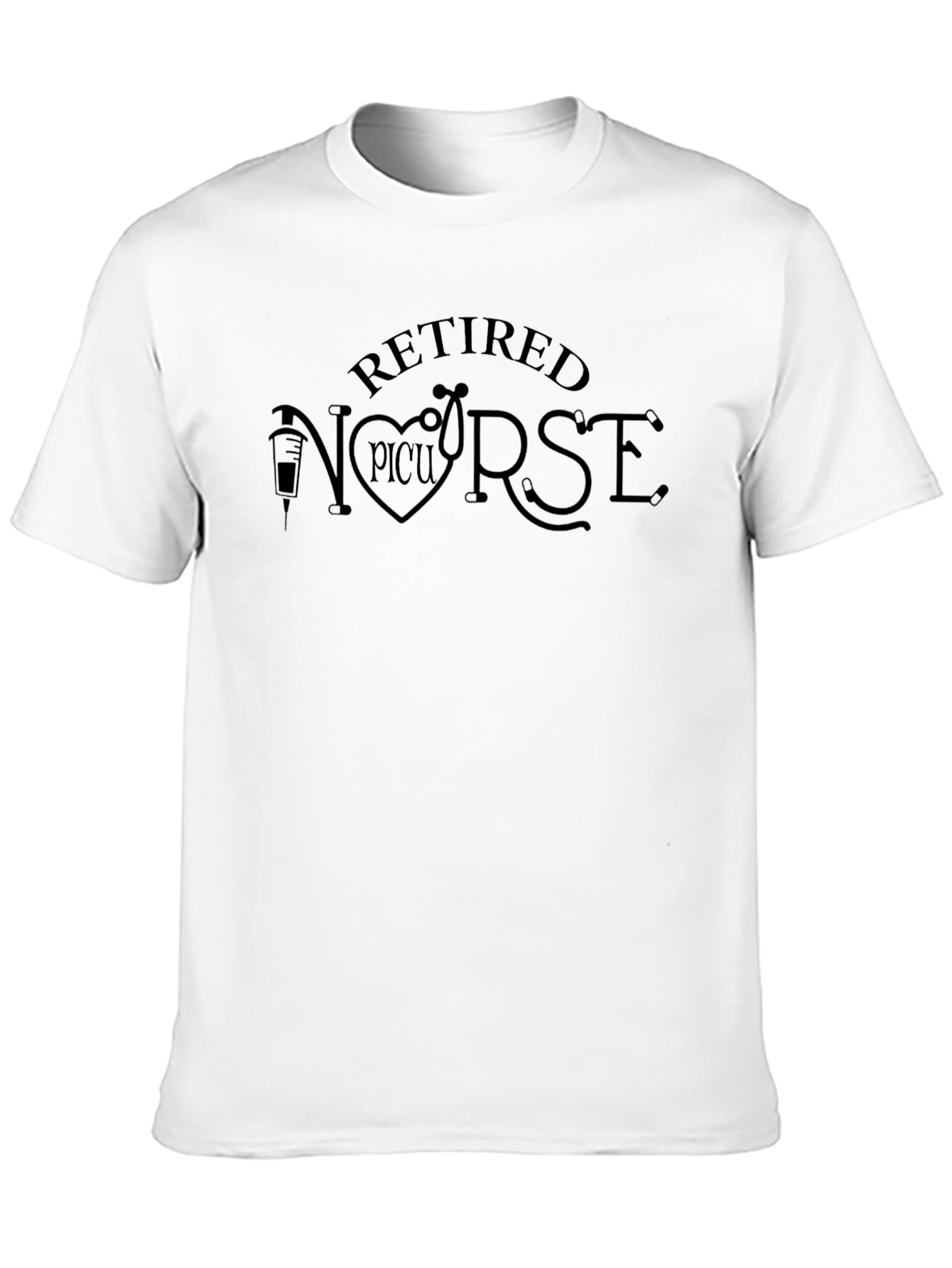 Retired PICU Nurse Black T-Shirt