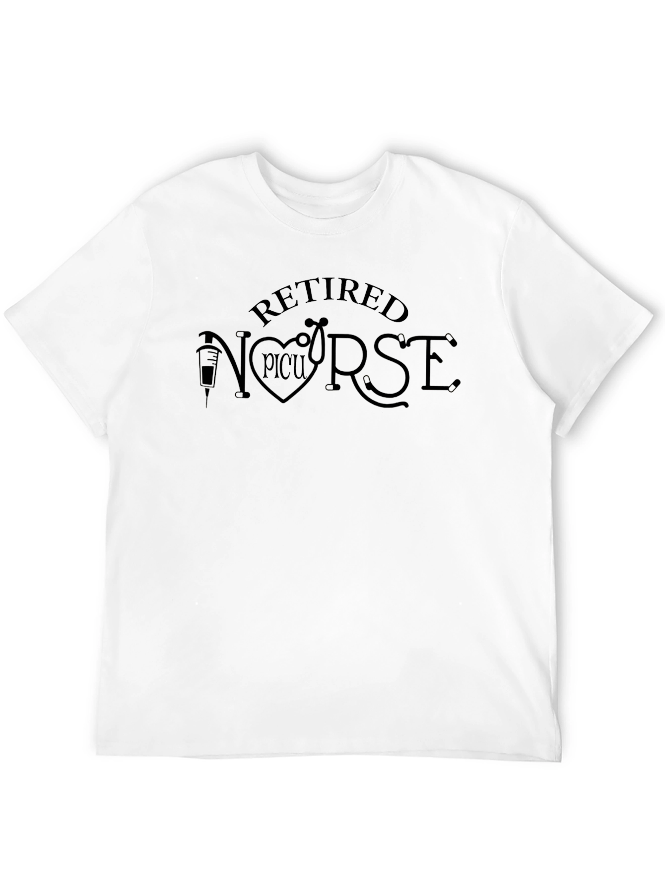 Retired PICU Nurse Black T-Shirt
