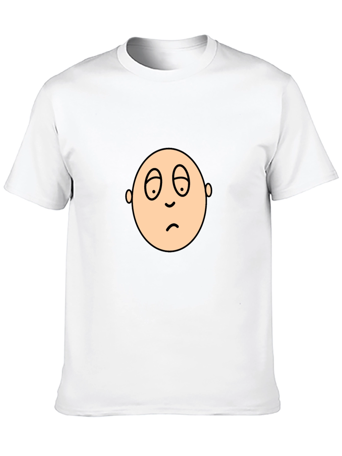 Sad Face Graphic Black T-Shirt