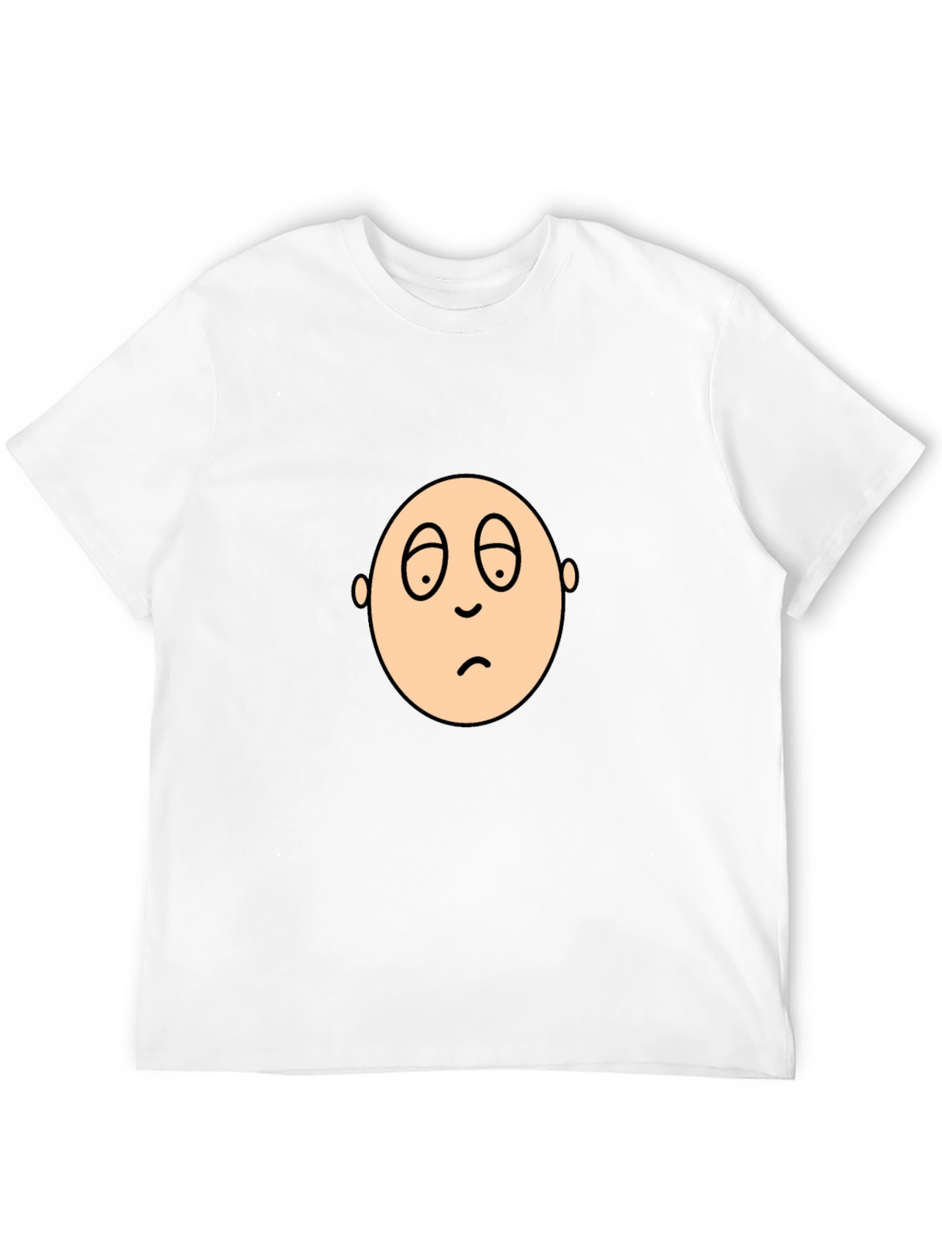 Sad Face Graphic Black T-Shirt