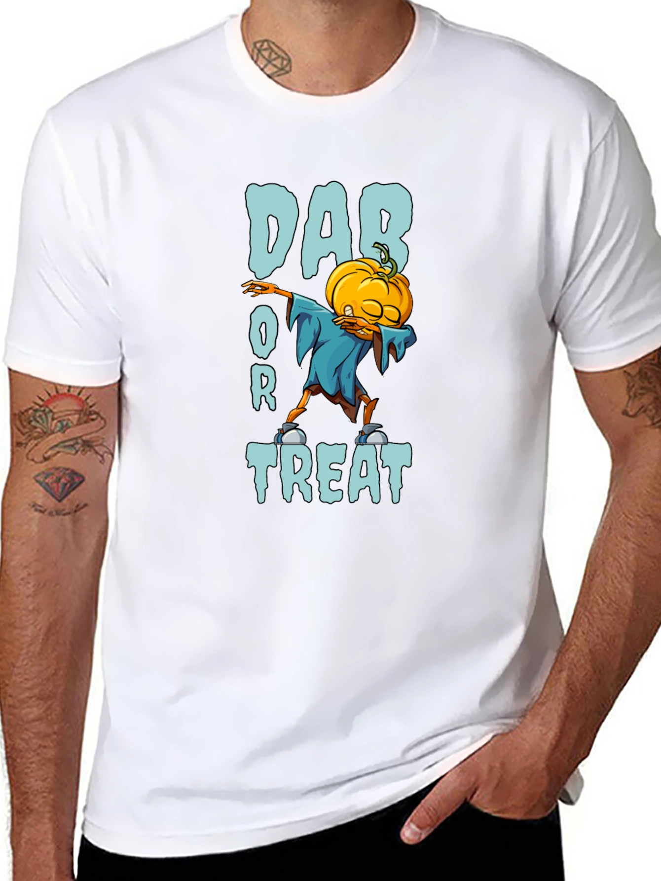 Dab or Treat Halloween T-Shirt Pumpkin Design
