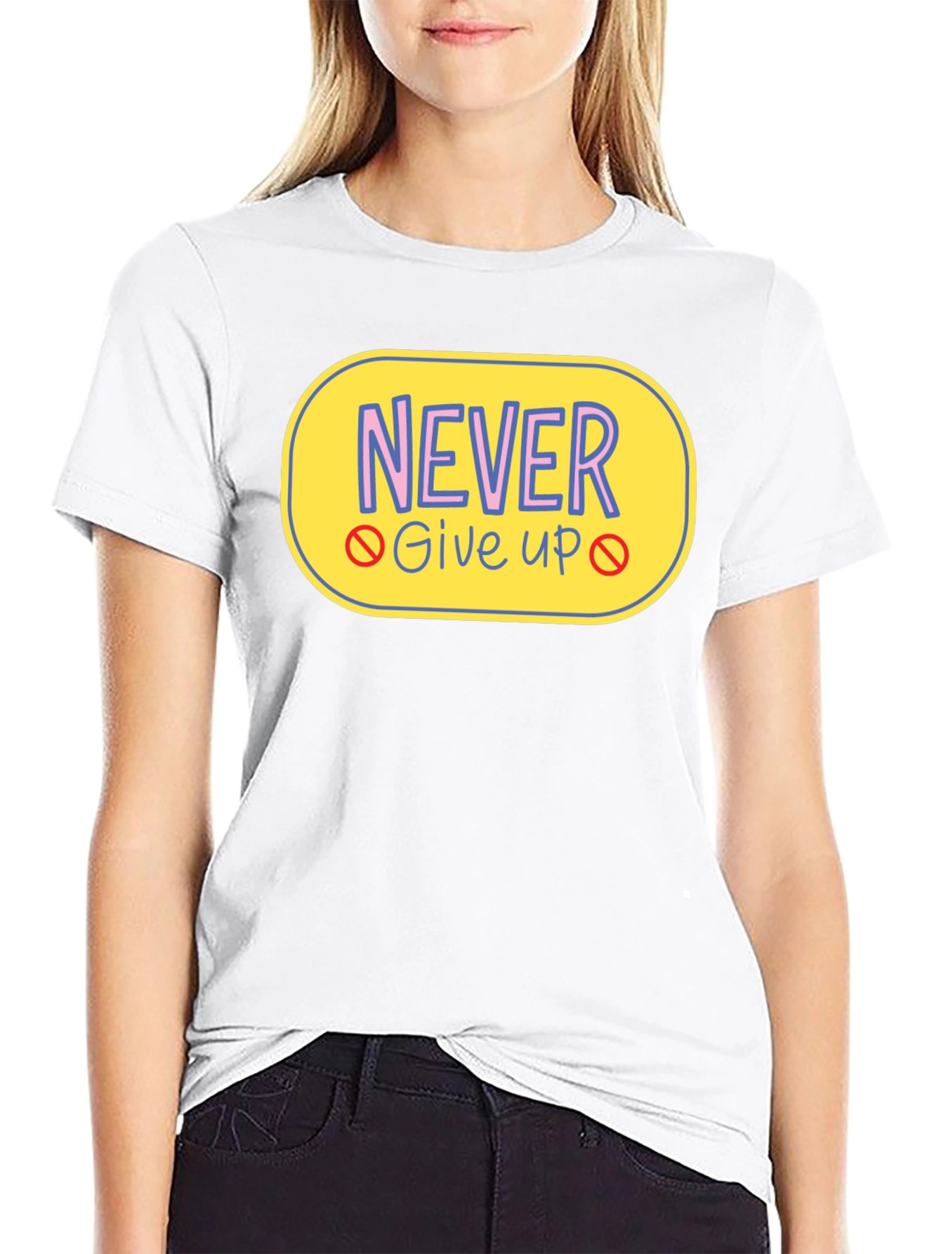 Never Give Up Graphic Tee - Motivational T-Shirt