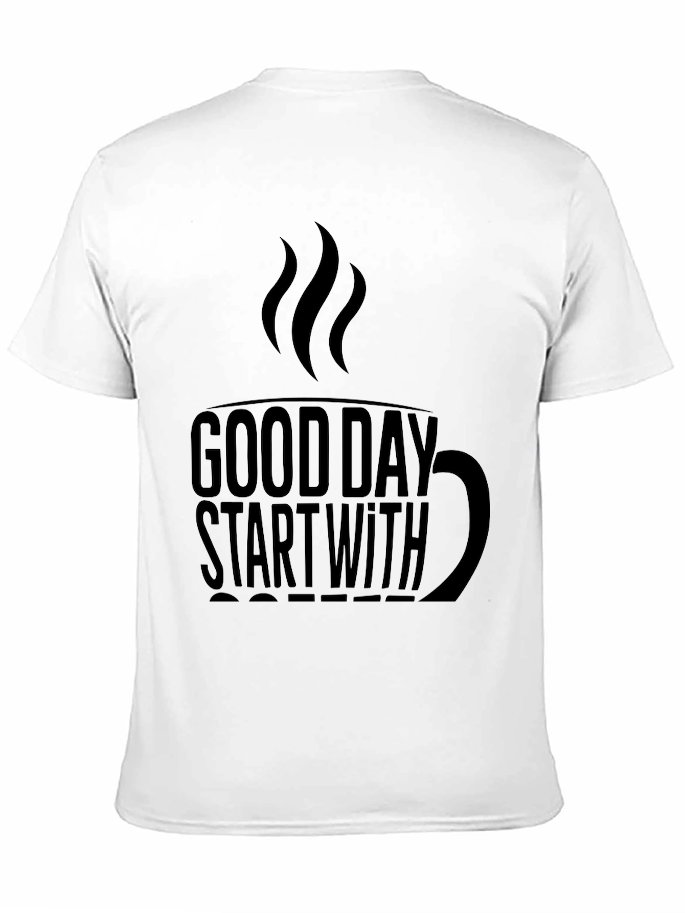 Good Day Start With Coffee Black Tee Shirt