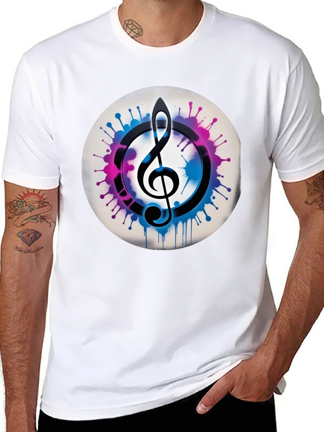 Musical Note Graphic Tee - Stylish Comfort