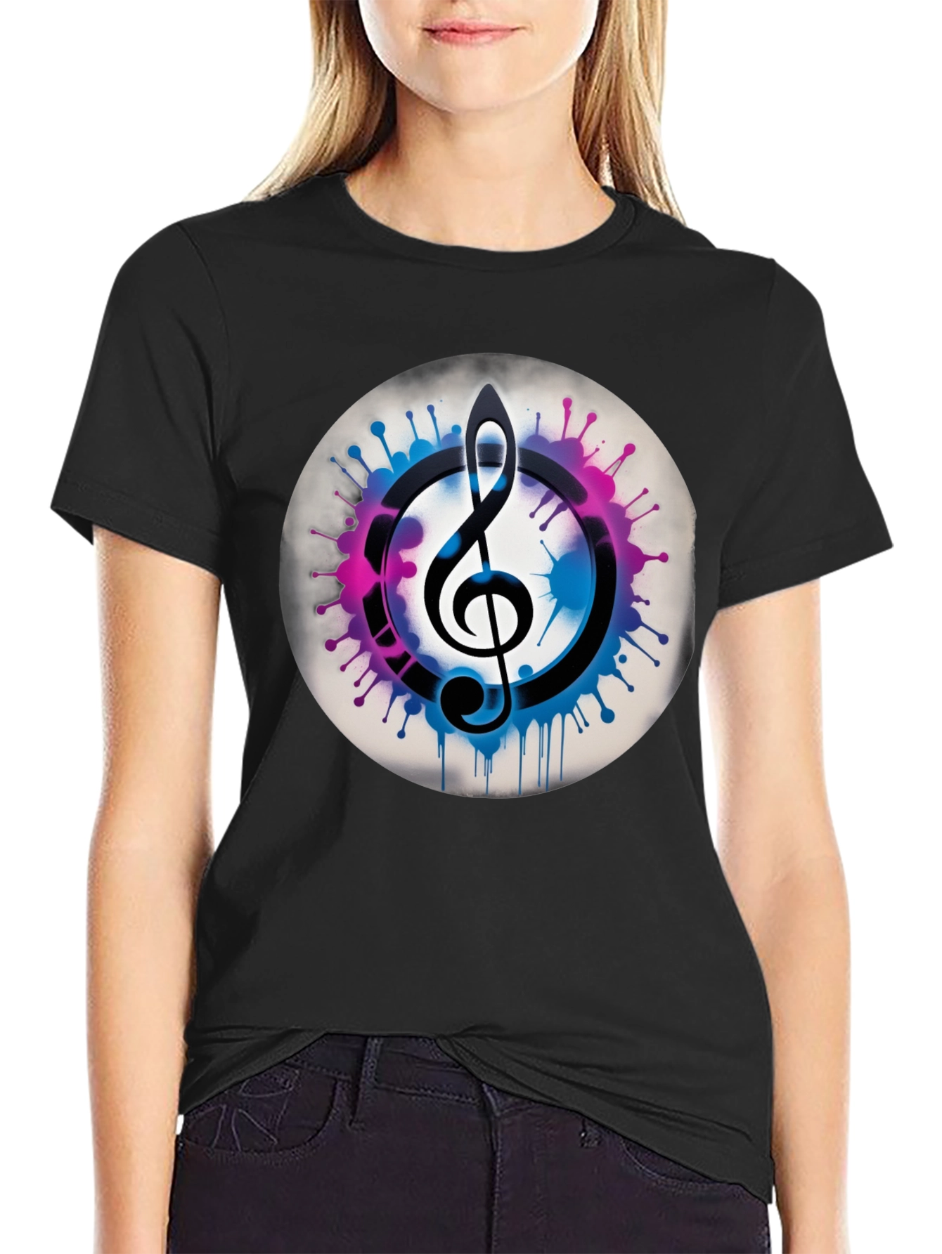 Musical Note Graphic Tee - Stylish Comfort
