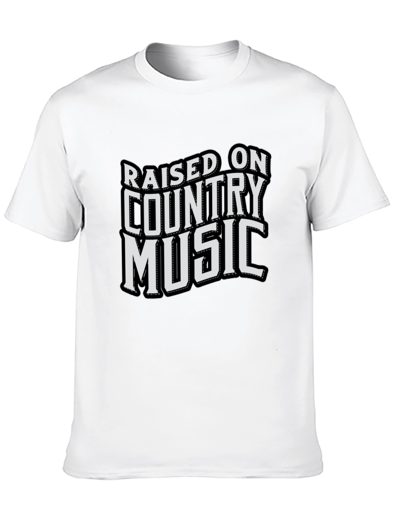 Raised on Country Music Graphic T-Shirt