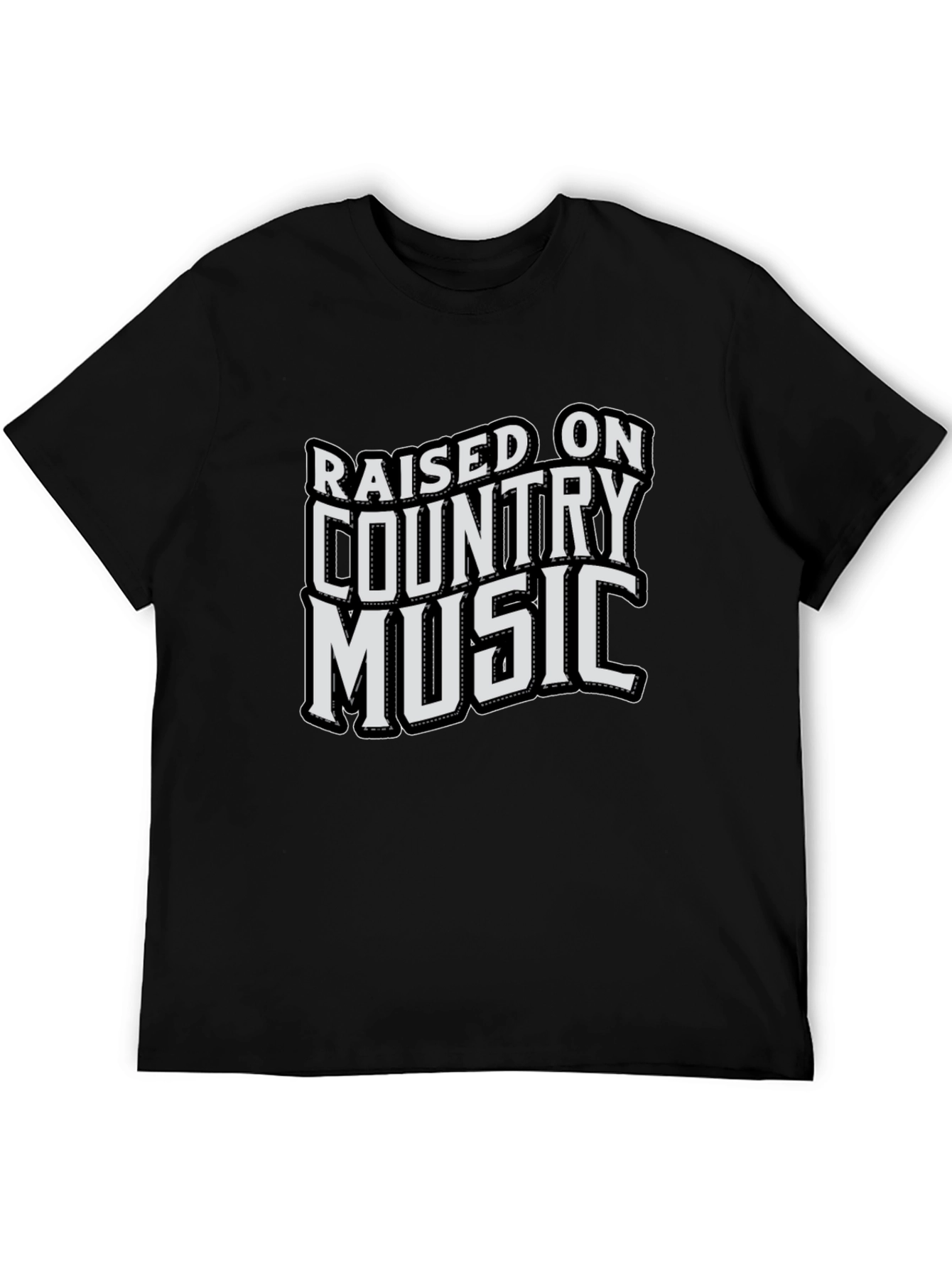 Raised on Country Music Graphic T-Shirt