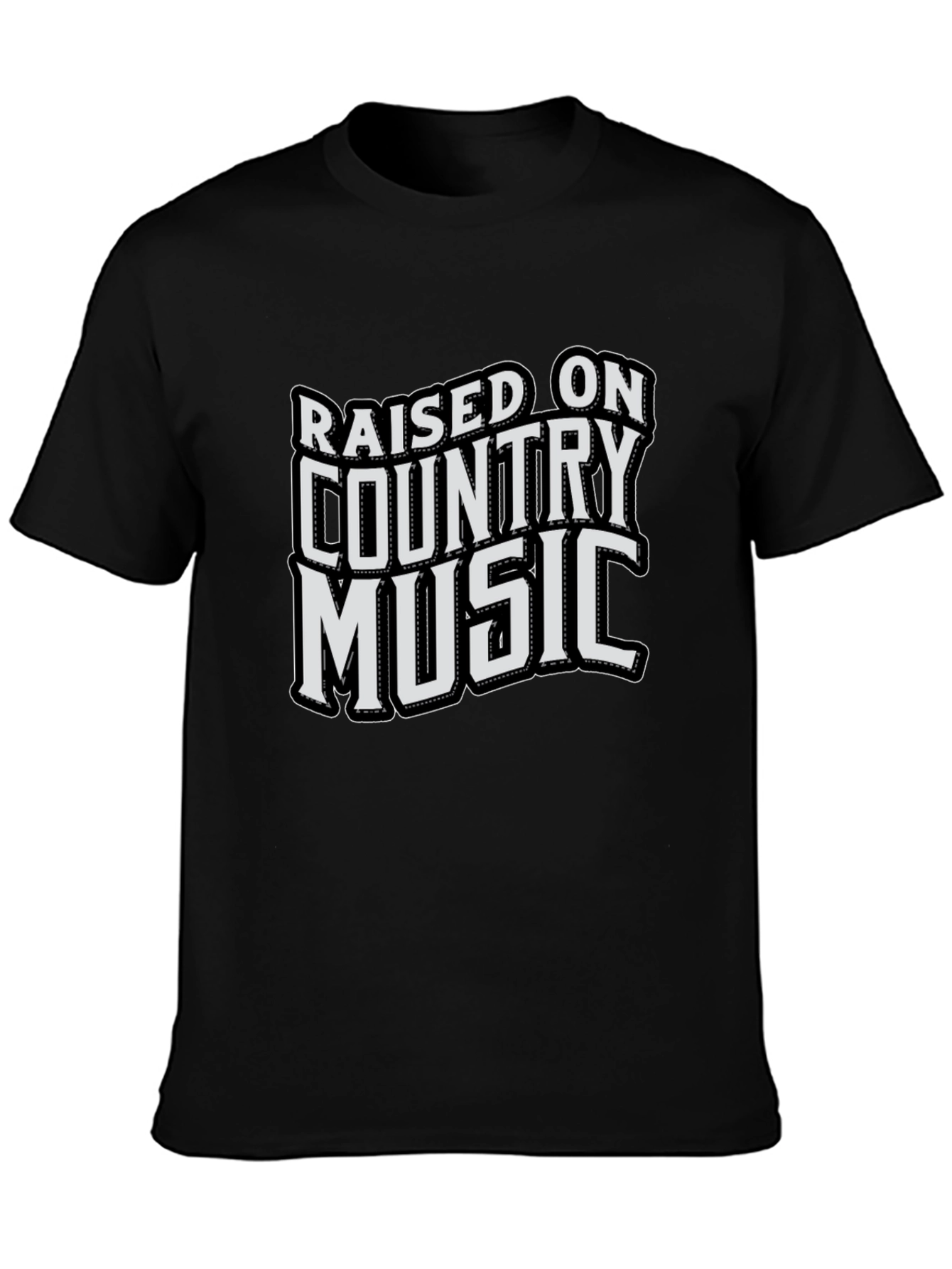Raised on Country Music Graphic T-Shirt