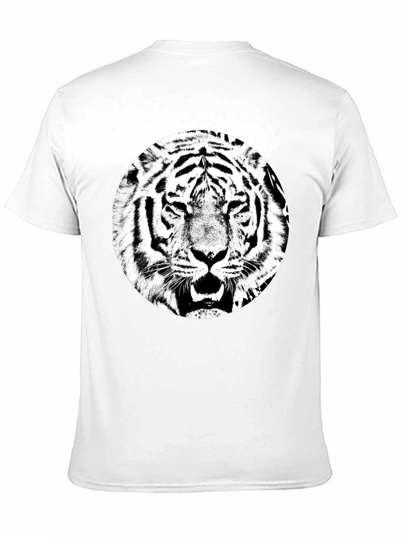 Tiger Graphic Tee - Black Cotton T-Shirt