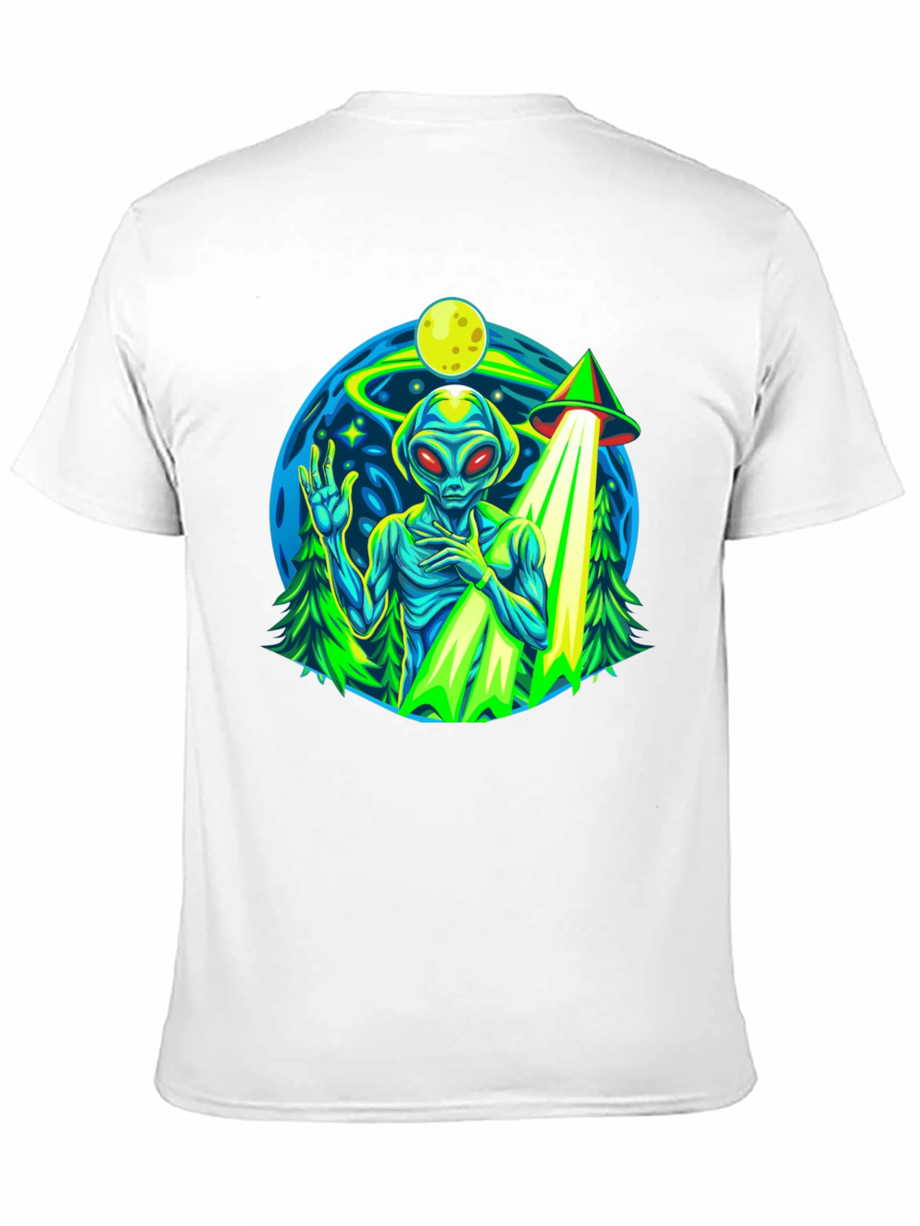 Alien UFO Abduction Graphic T-Shirt