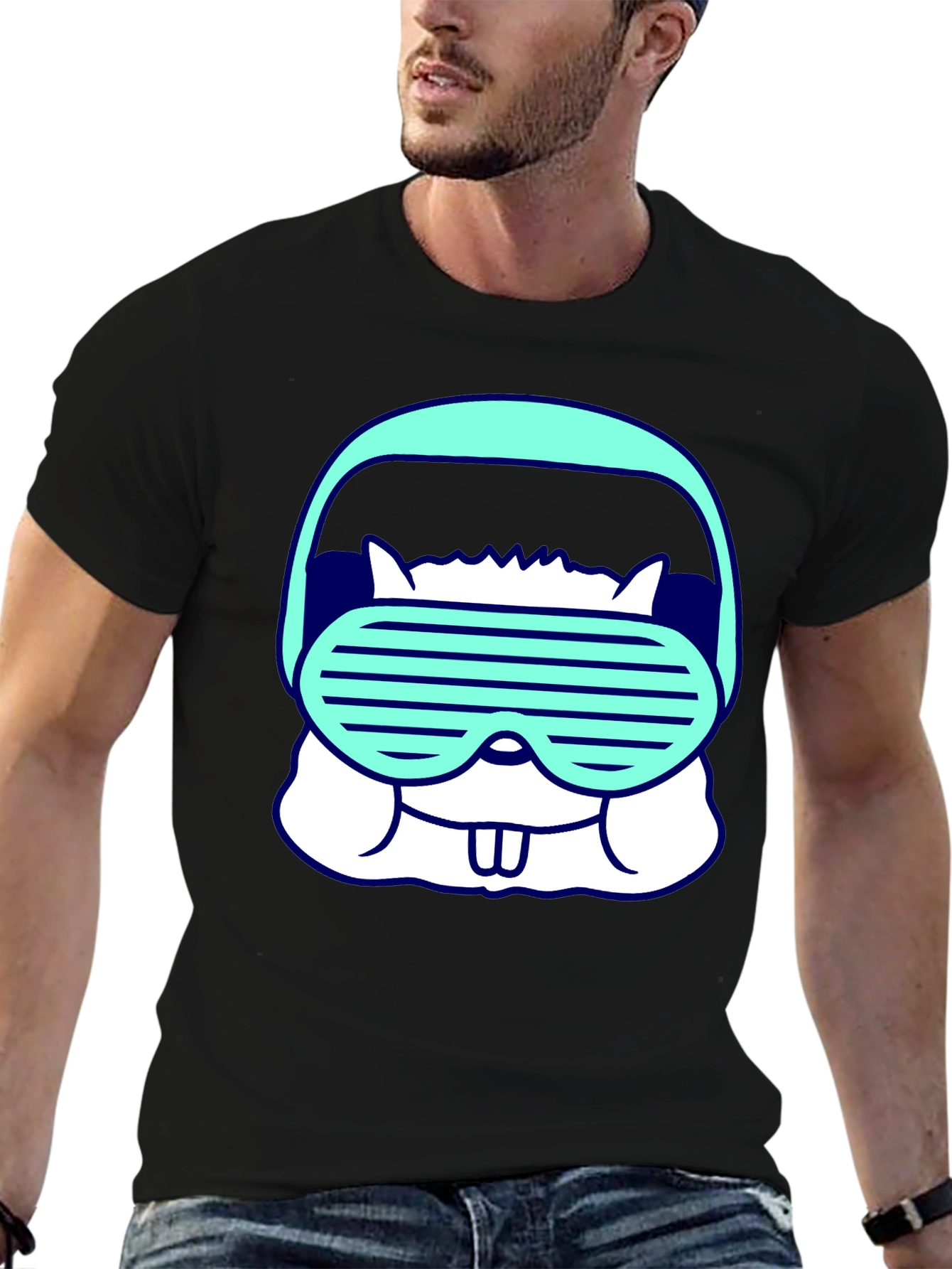 Retro Gamer Squirrel Graphic T-Shirt
