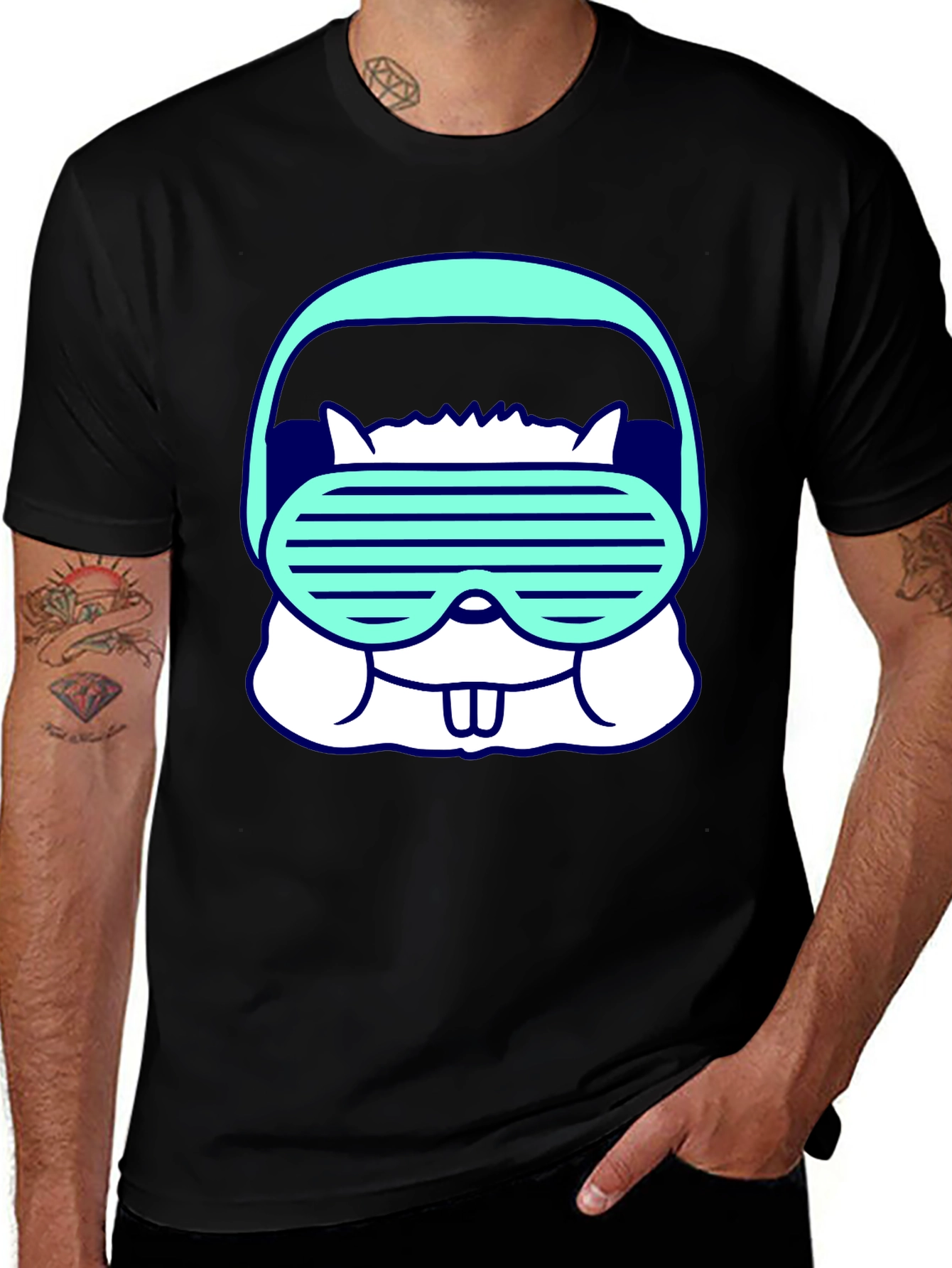Retro Gamer Squirrel Graphic T-Shirt