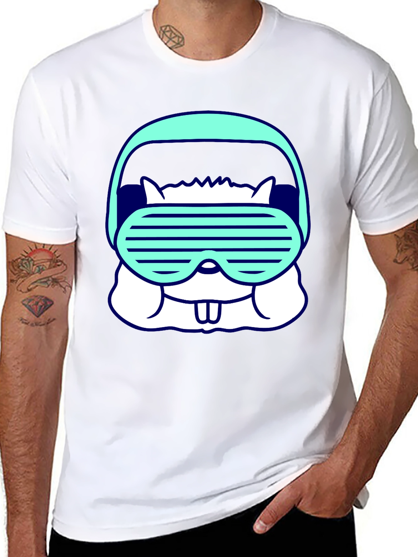 Retro Gamer Squirrel Graphic T-Shirt