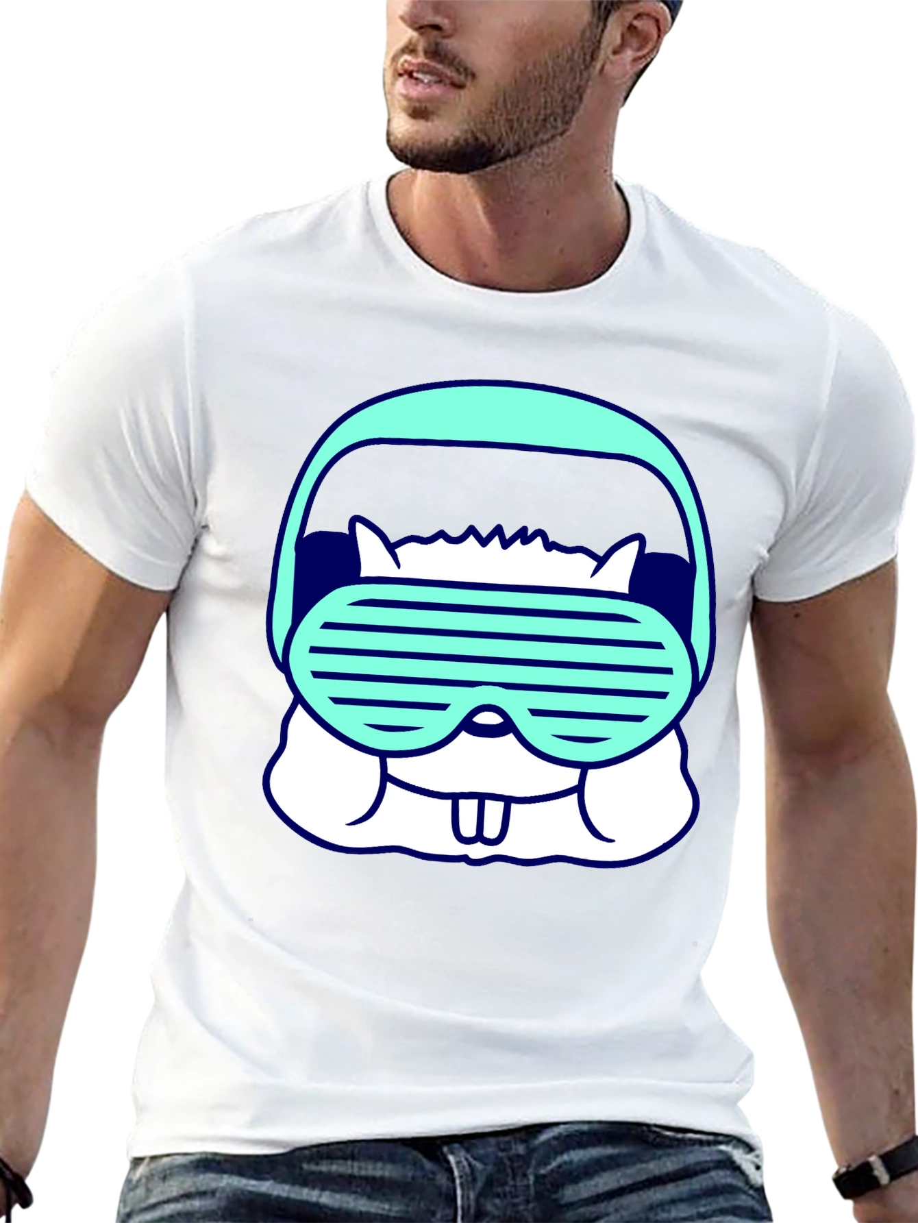 Retro Gamer Squirrel Graphic T-Shirt