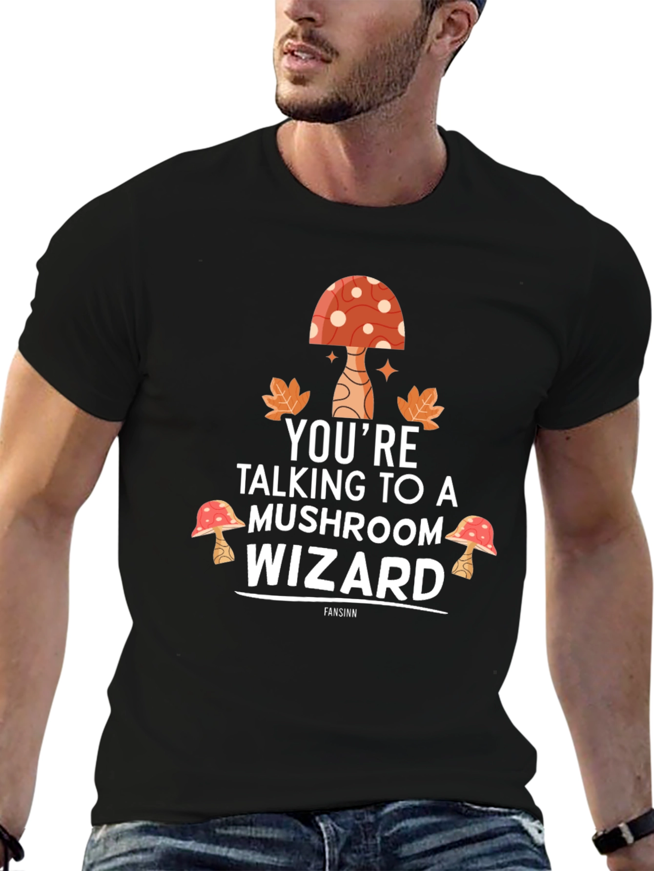 Mushroom Wizard Graphic T-Shirt - Unisex Cotton Tee