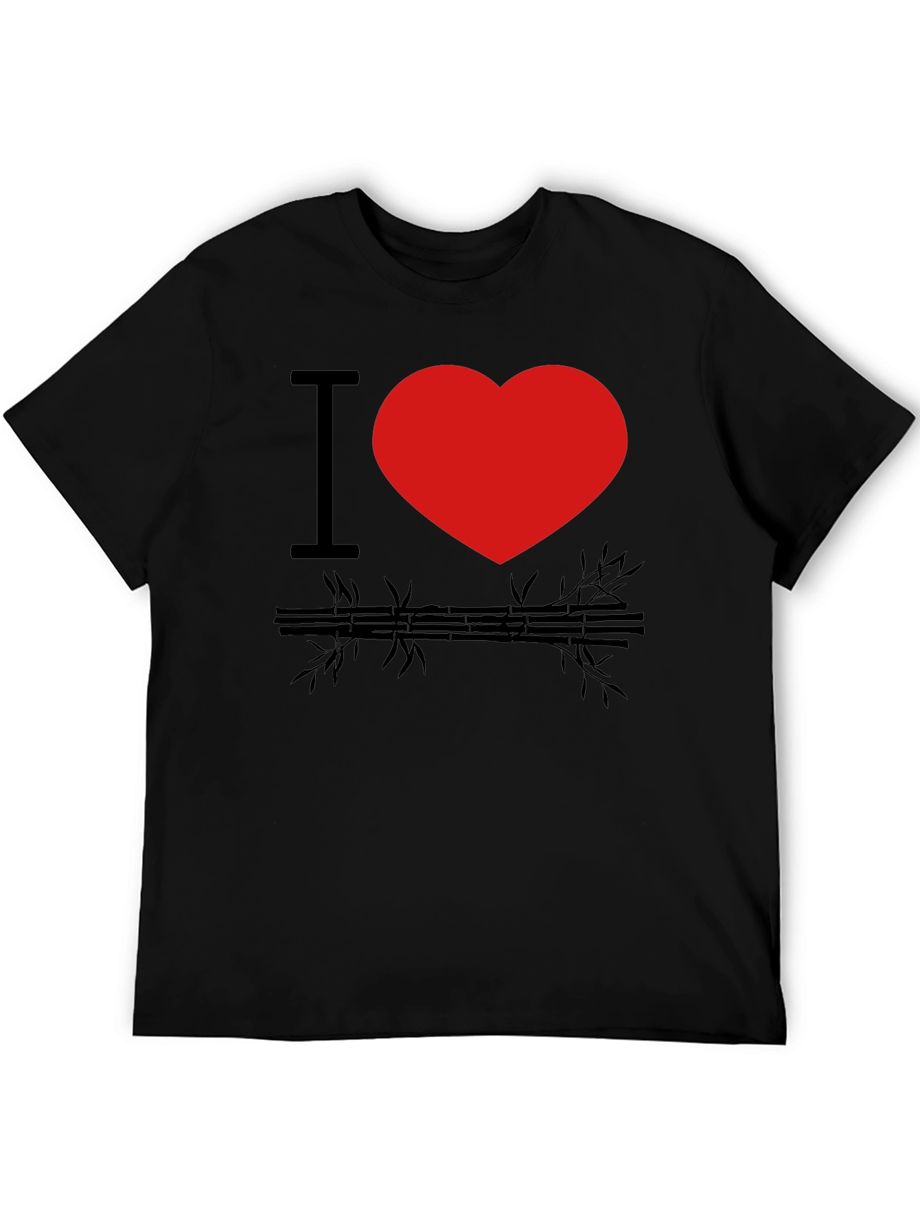 I Heart Bamboo Black Graphic Tee