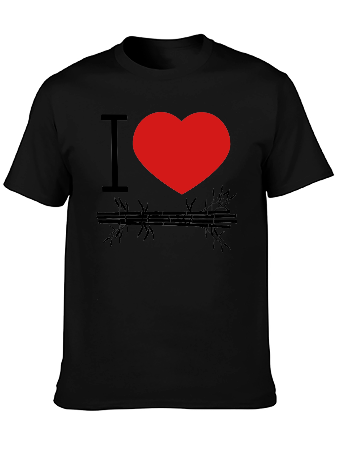 I Heart Bamboo Black Graphic Tee