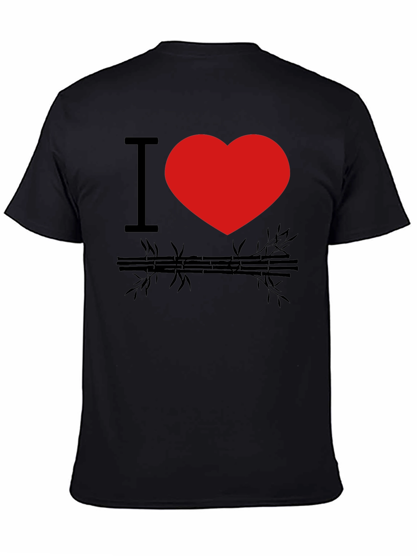 I Heart Bamboo Black Graphic Tee