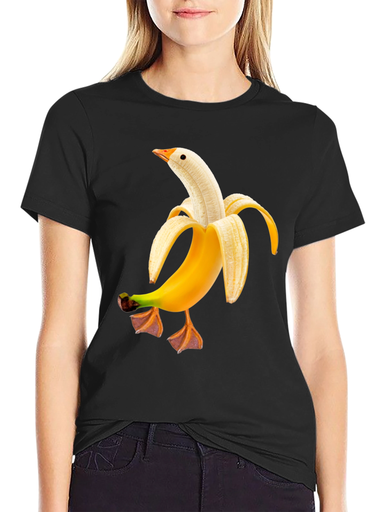 Banana Duck Funny Graphic Tee