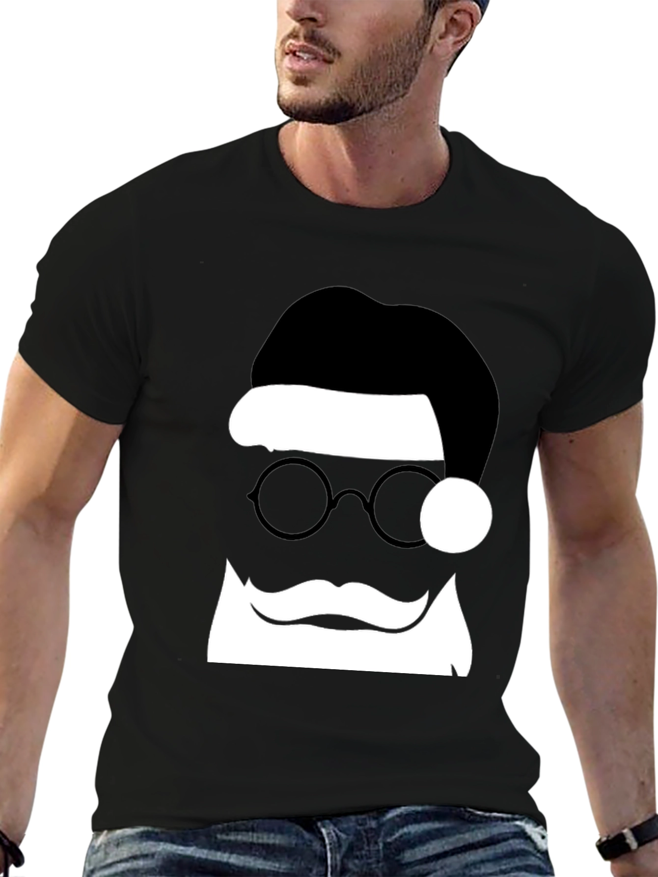 Santa Silhouette Tee - Holiday Style