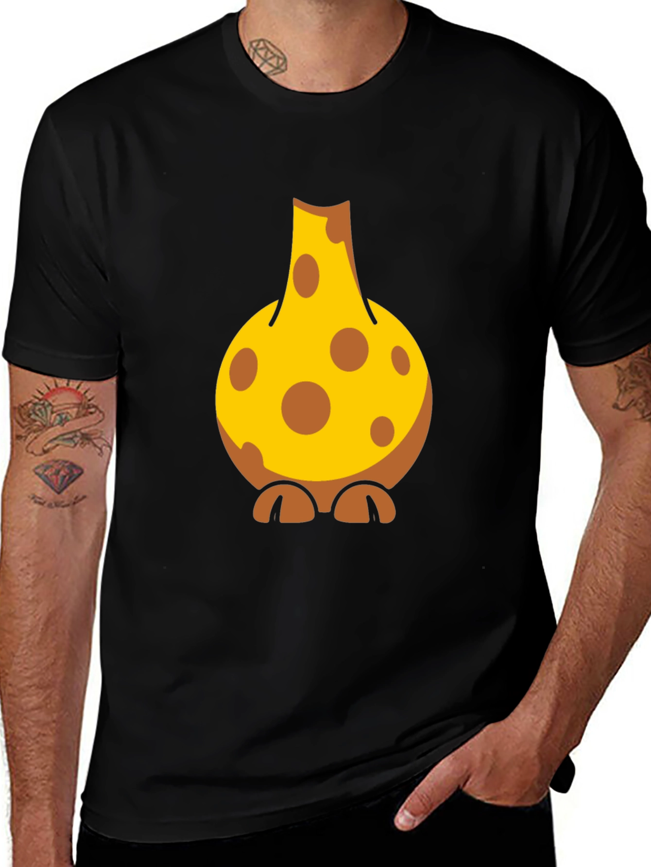 Cartoon Giraffe T-Shirt - Fun Novelty Design