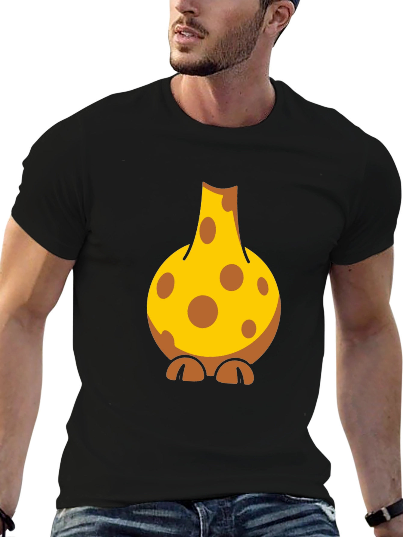 Cartoon Giraffe T-Shirt - Fun Novelty Design