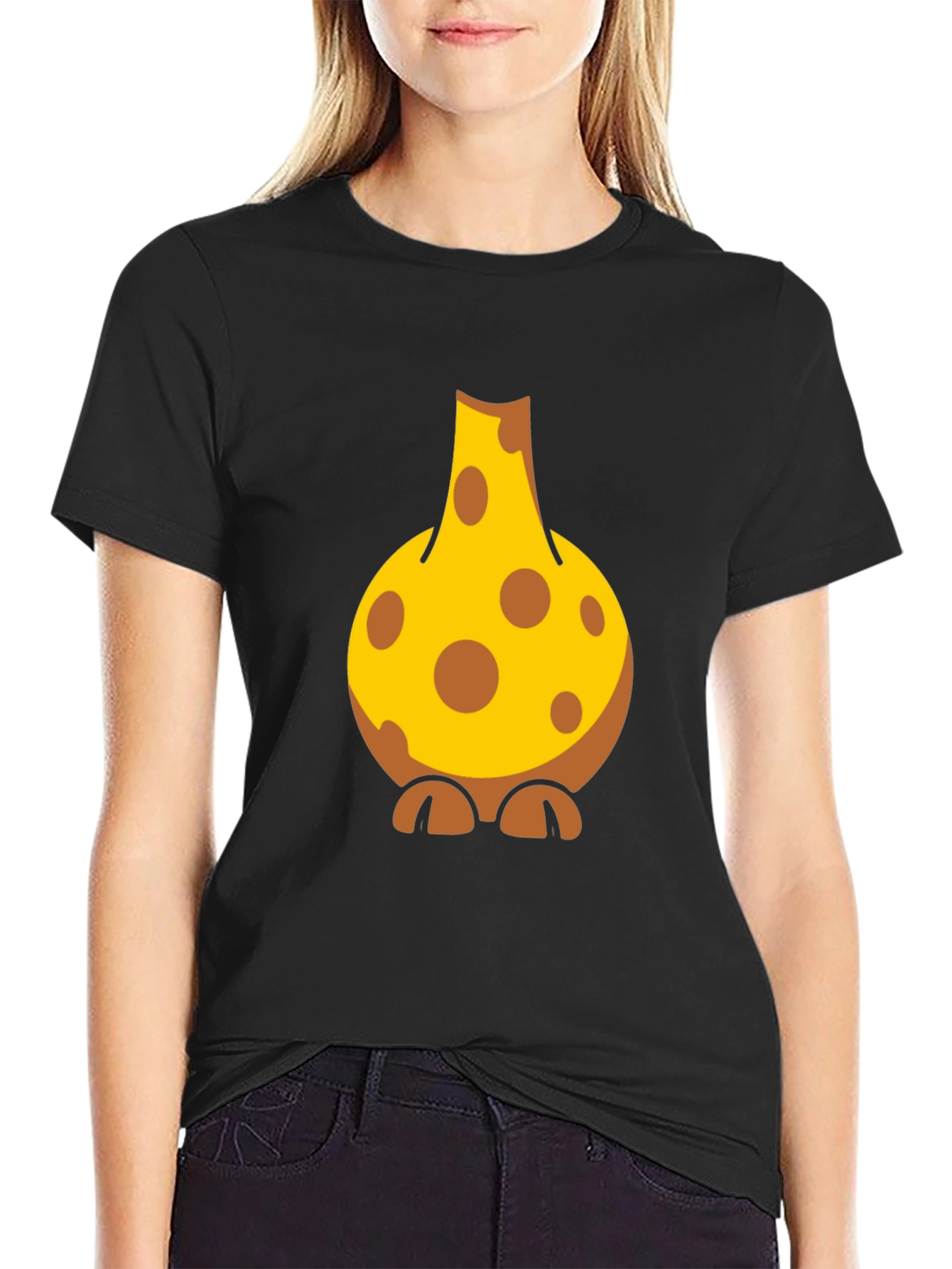 Cartoon Giraffe T-Shirt - Fun Novelty Design
