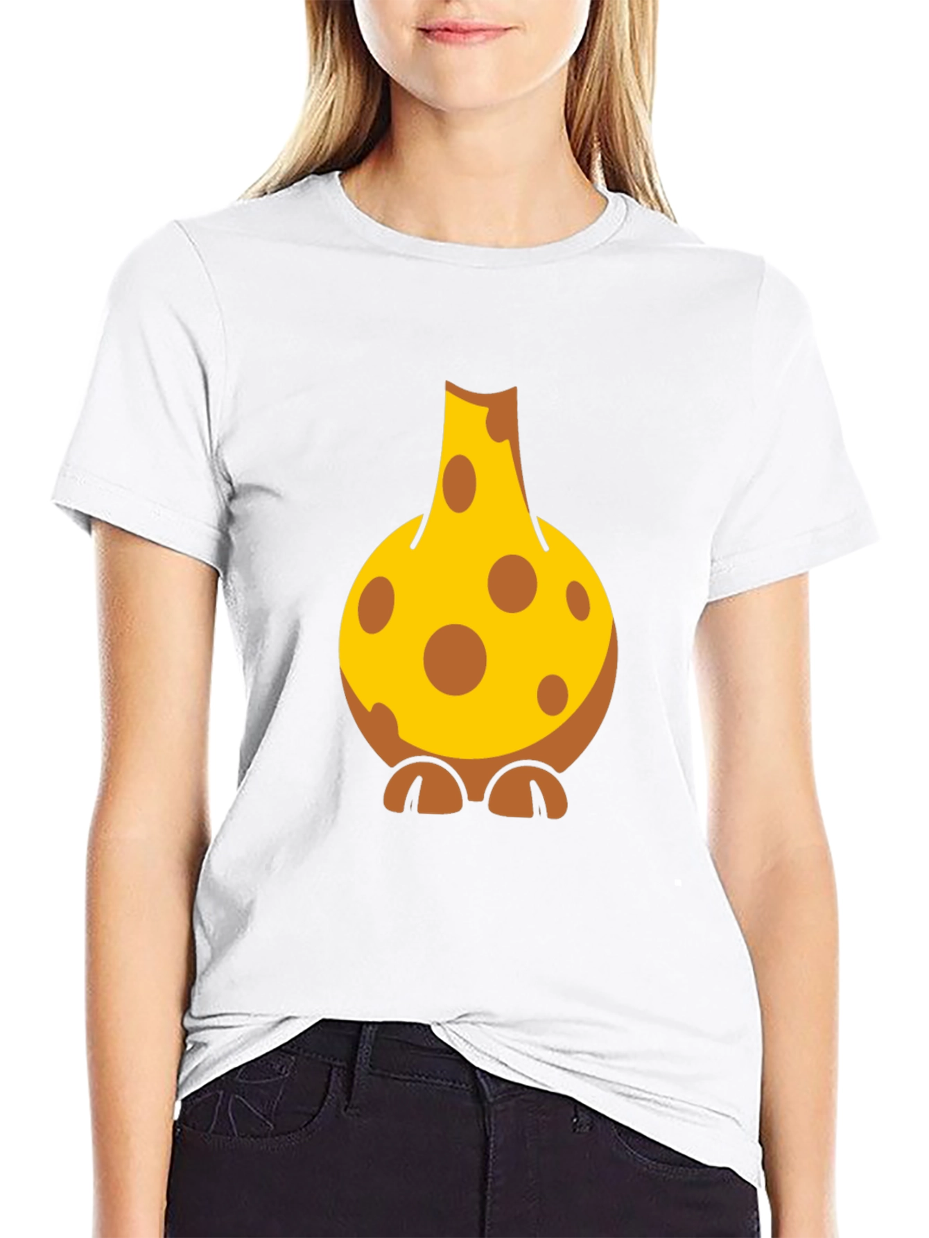 Cartoon Giraffe T-Shirt - Fun Novelty Design