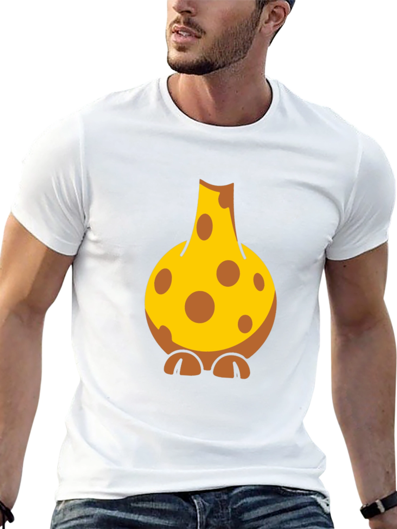 Cartoon Giraffe T-Shirt - Fun Novelty Design