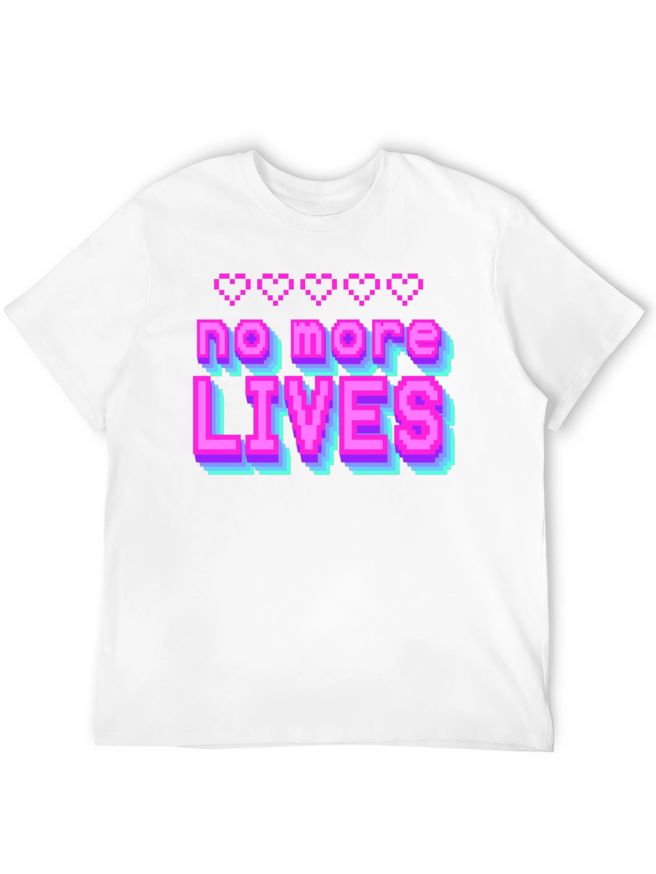 No More Lives T-Shirt - Retro Gaming Style
