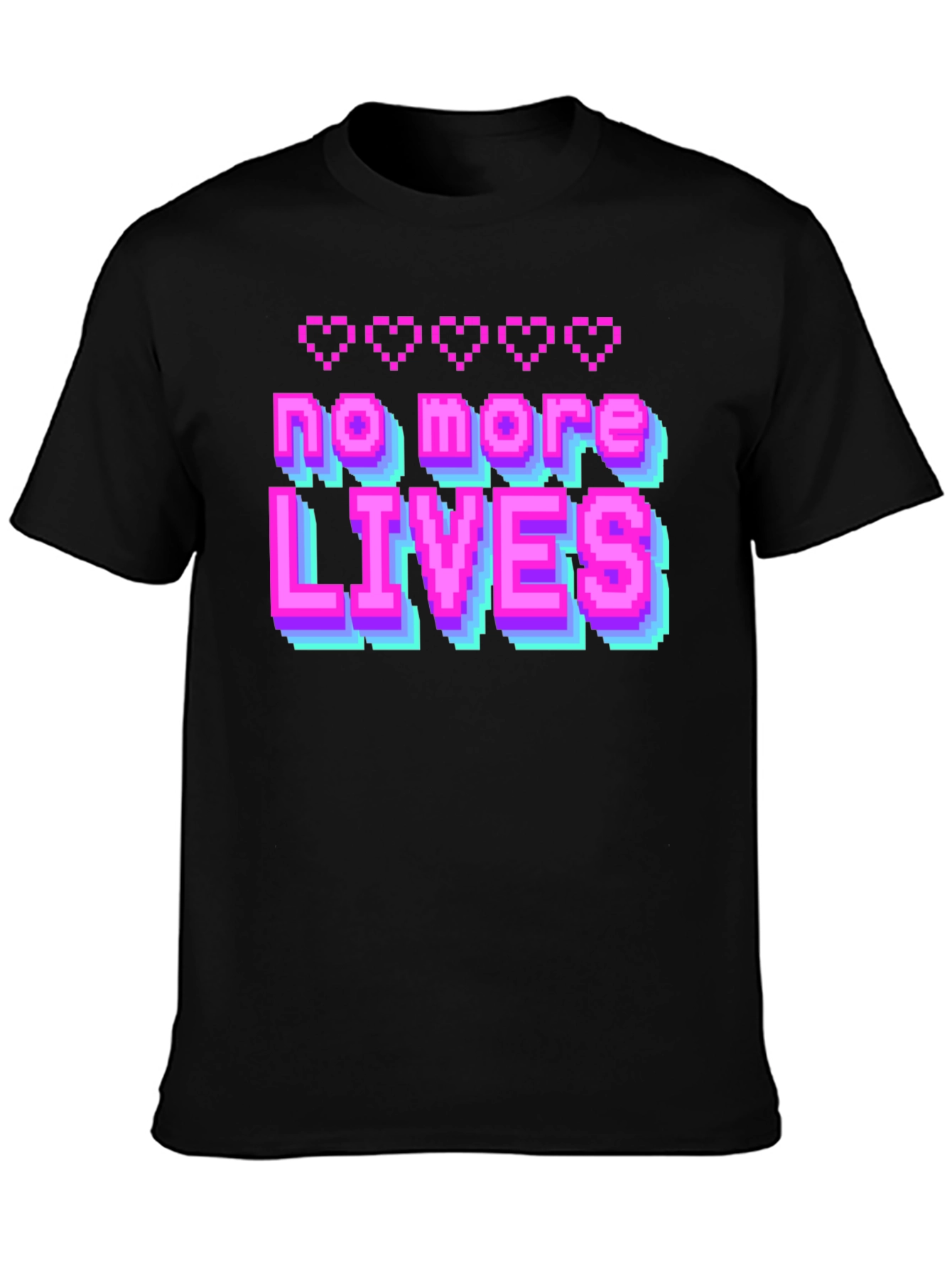 No More Lives T-Shirt - Retro Gaming Style