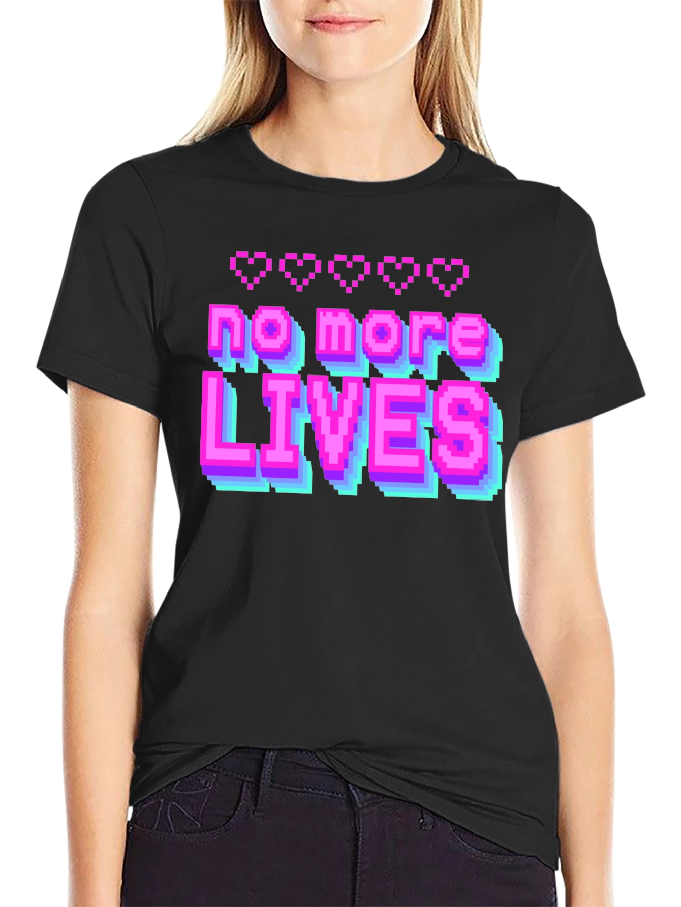 No More Lives T-Shirt - Retro Gaming Style