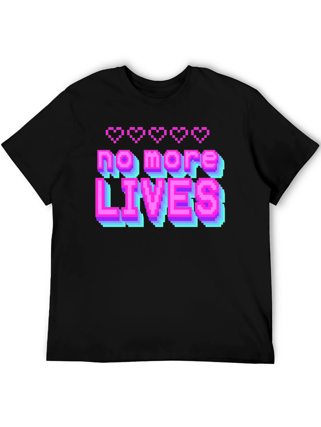 No More Lives T-Shirt - Retro Gaming Style