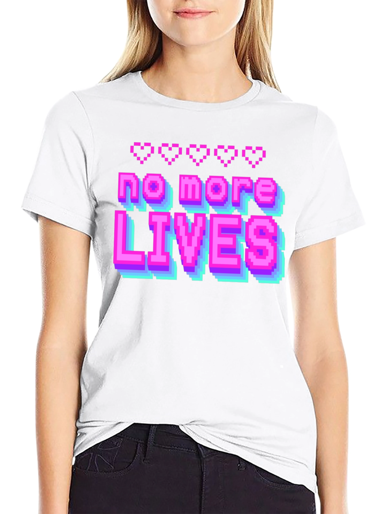 No More Lives T-Shirt - Retro Gaming Style