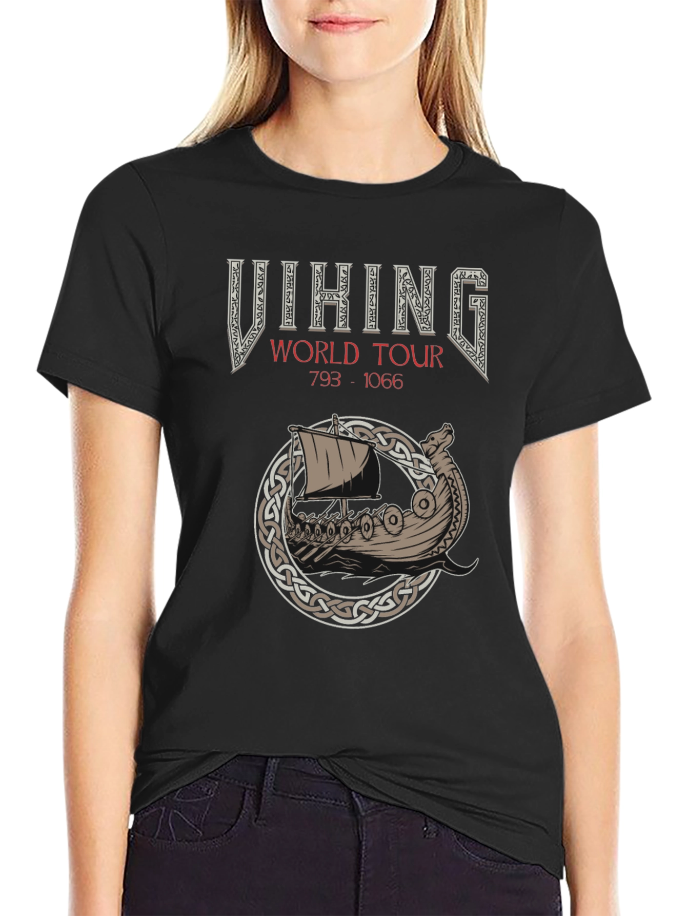 Viking World Tour 793-1066 Black T-Shirt