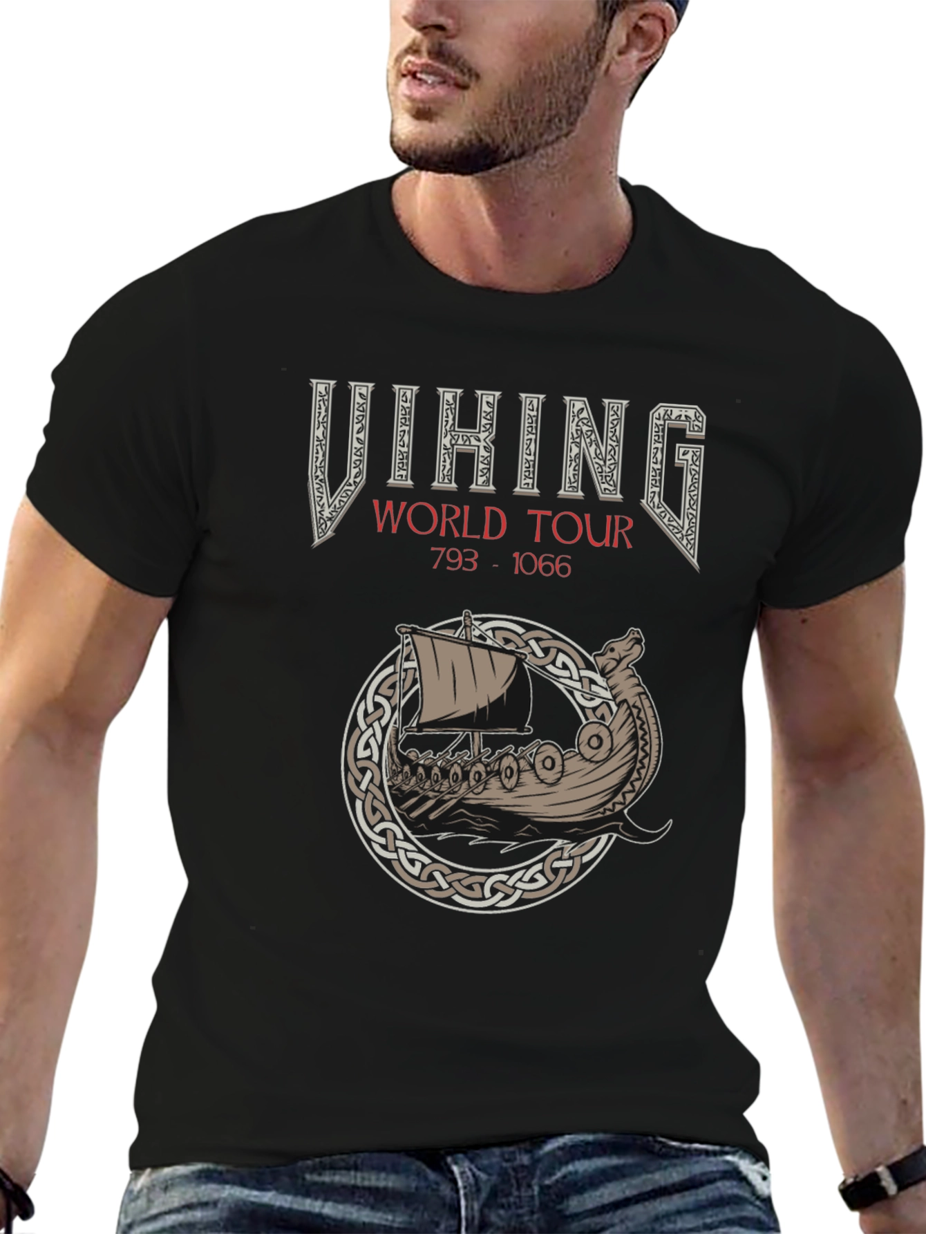 Viking World Tour 793-1066 Black T-Shirt