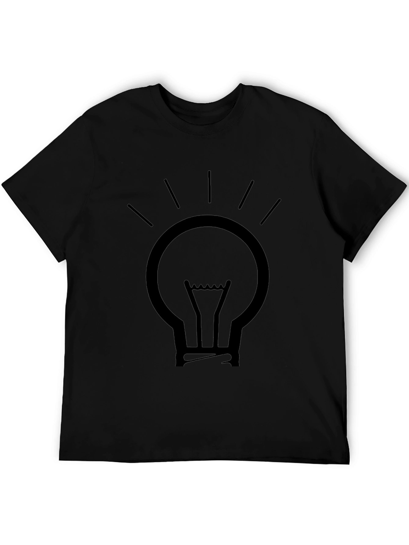 Illuminating Idea Mens Black Graphic T-Shirt