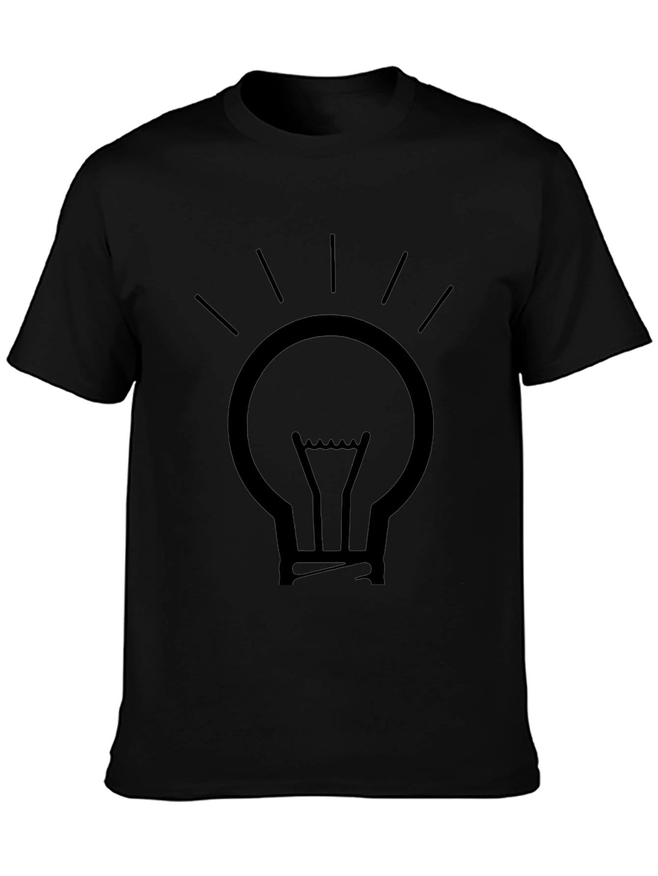 Illuminating Idea Mens Black Graphic T-Shirt