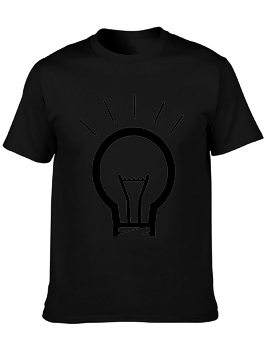 Illuminating Idea Mens Black Graphic T-Shirt