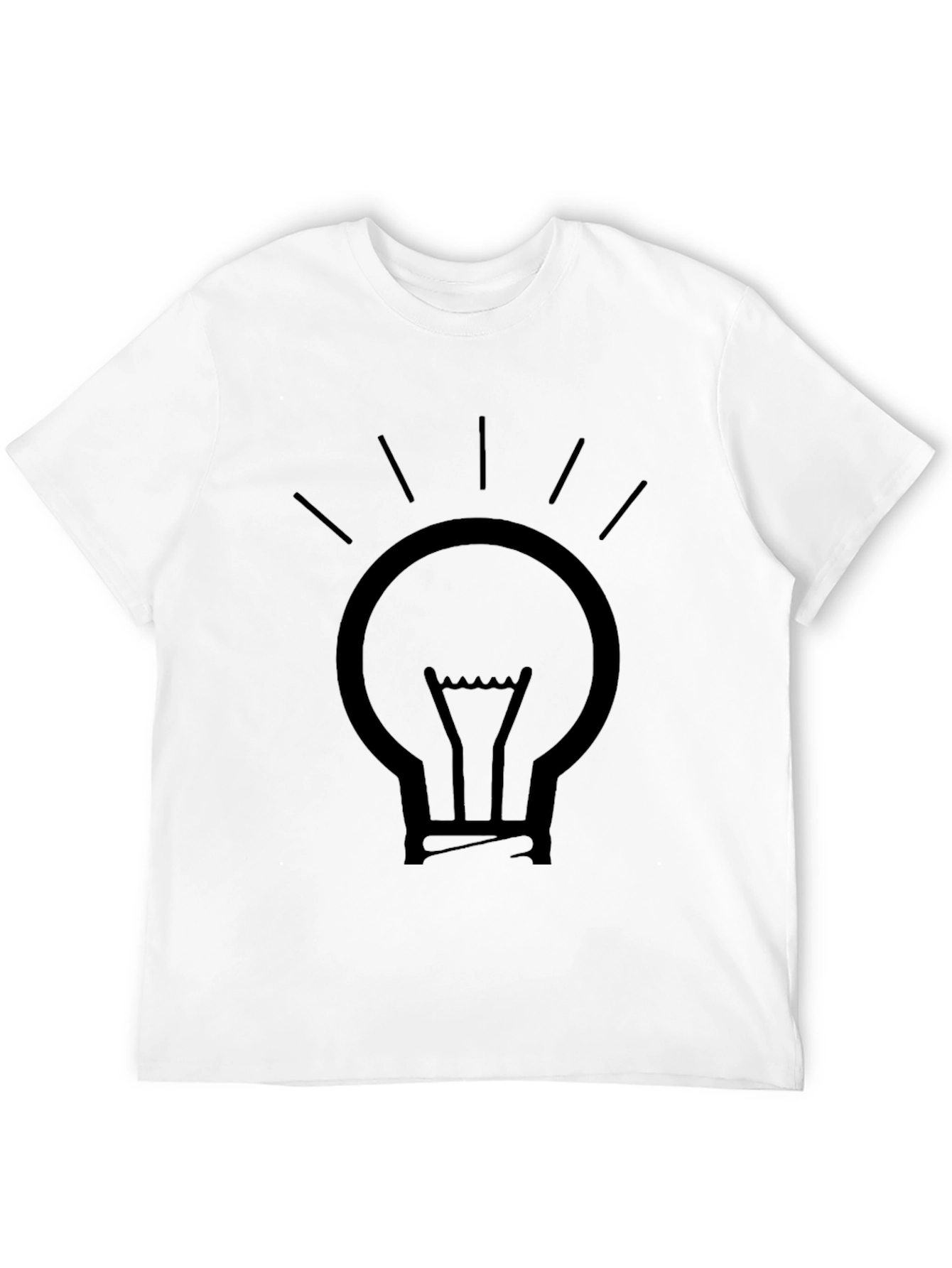 Illuminating Idea Mens Black Graphic T-Shirt
