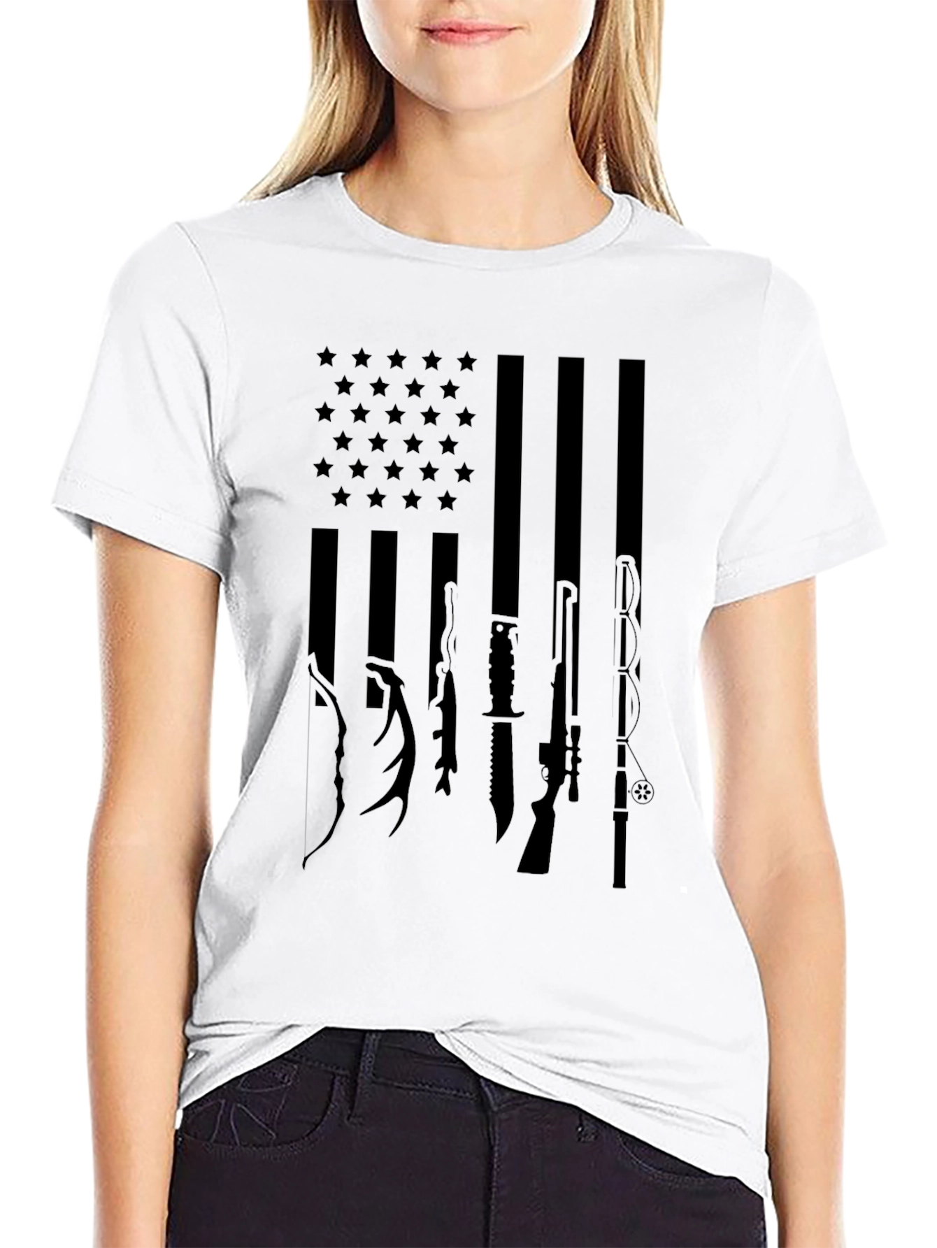 American Flag Hunter T-Shirt