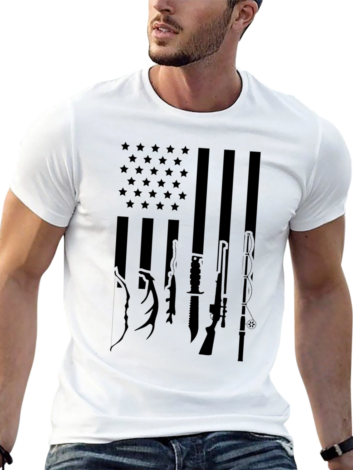American Flag Hunter T-Shirt