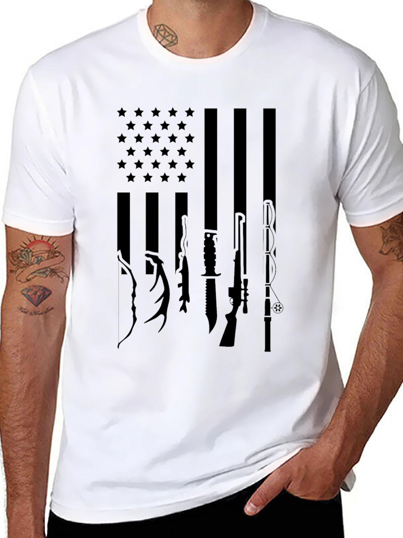 American Flag Hunter T-Shirt