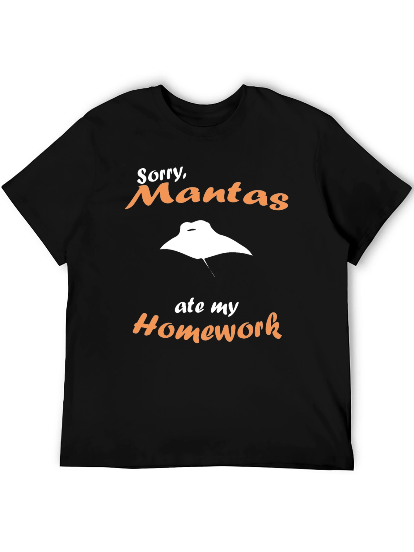 Sorry Mantas Ate My Homework Graphic T-Shirt