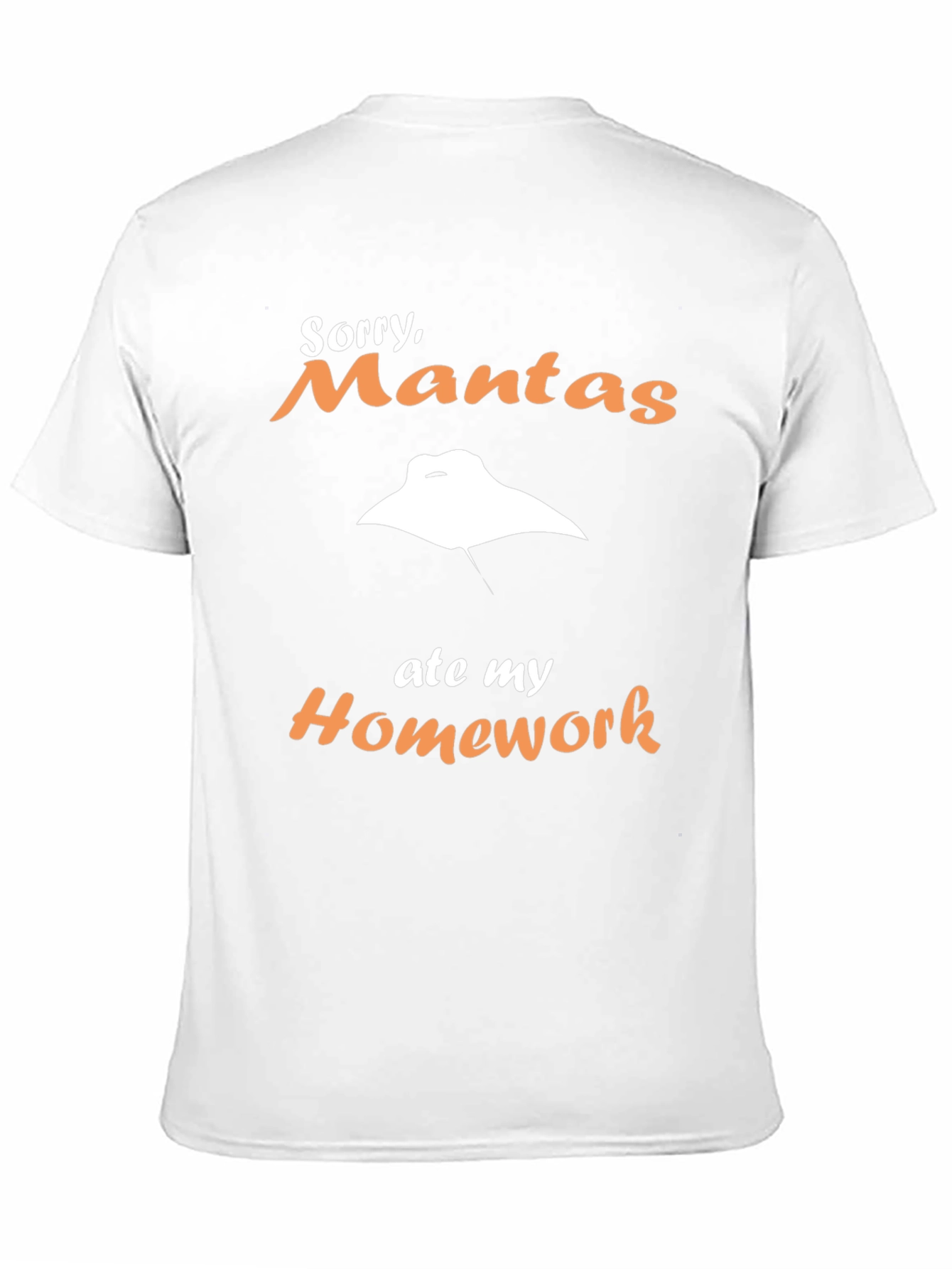 Sorry Mantas Ate My Homework Graphic T-Shirt