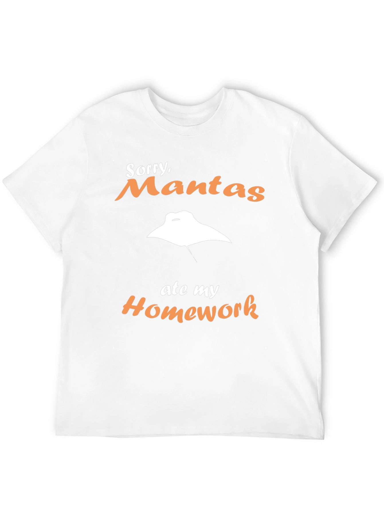 Sorry Mantas Ate My Homework Graphic T-Shirt