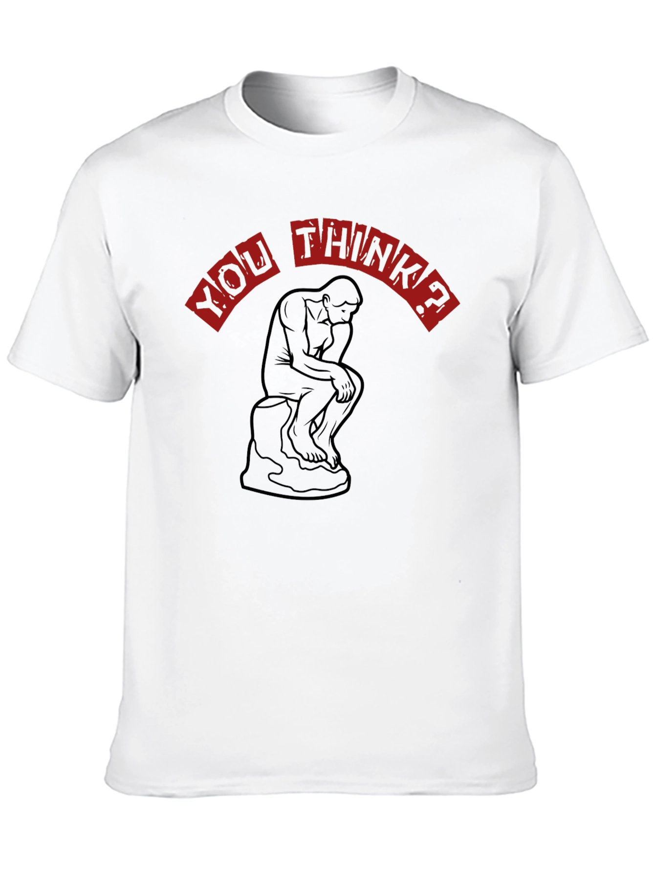 Thinker Graphic Tee - Black Unisex T-Shirt