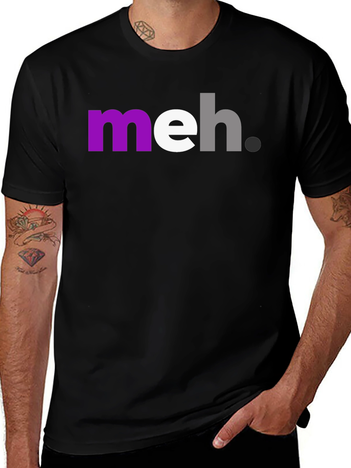 Meh. Graphic T-Shirt - Casual Crew Neck Tee