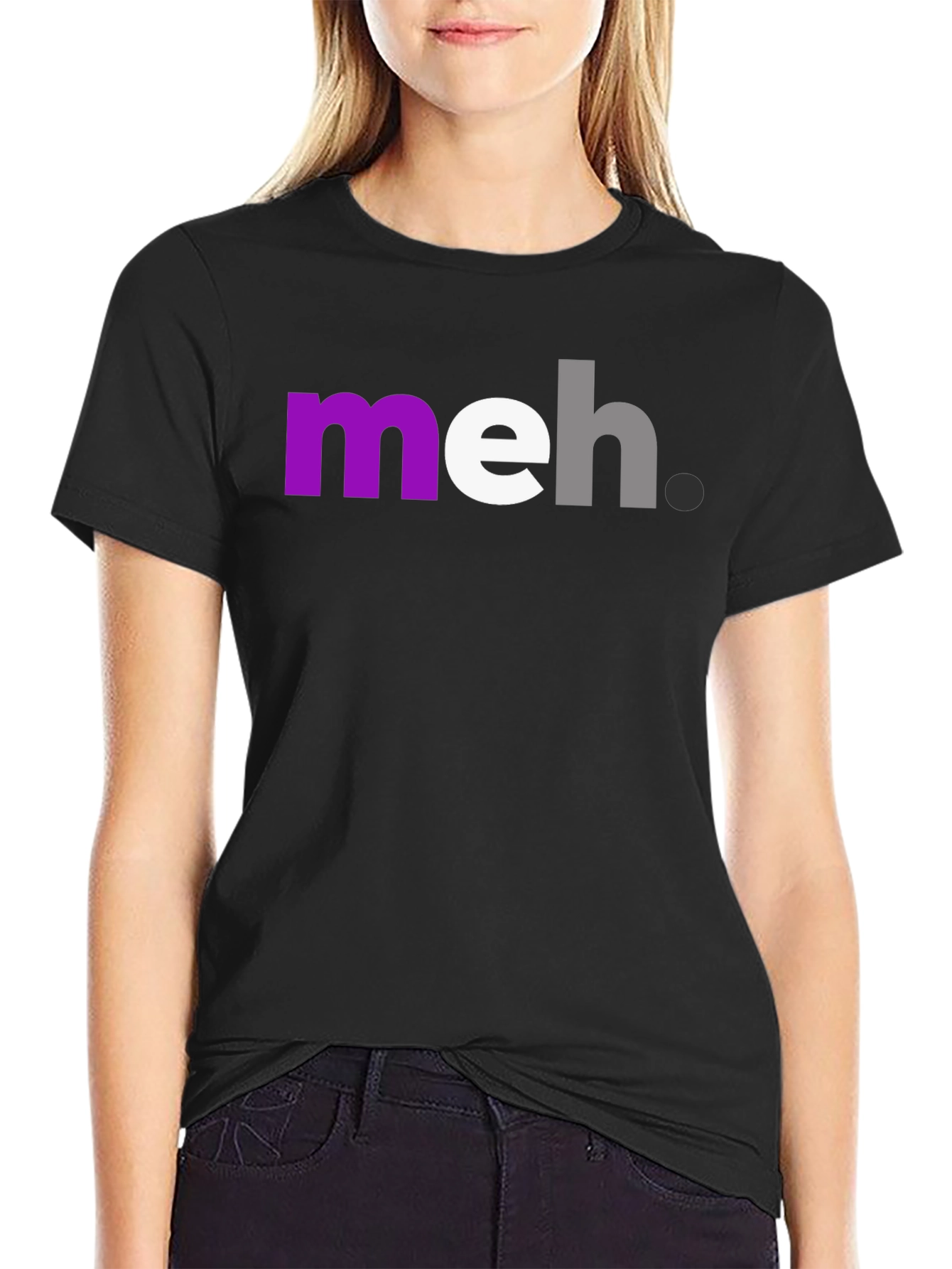 Meh. Graphic T-Shirt - Casual Crew Neck Tee